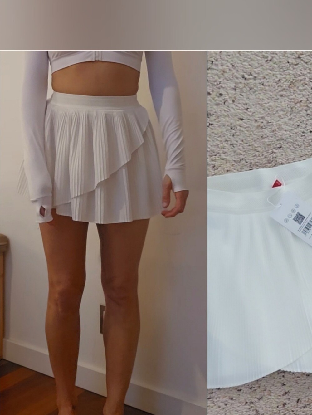 Nwot Wilson Wrap It Up tiny pleat Tennis Padel Pickleball Skirt XS
